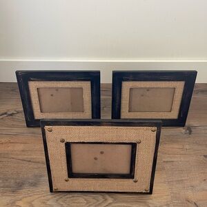 Rustic Black and Tan Photo Frame Set